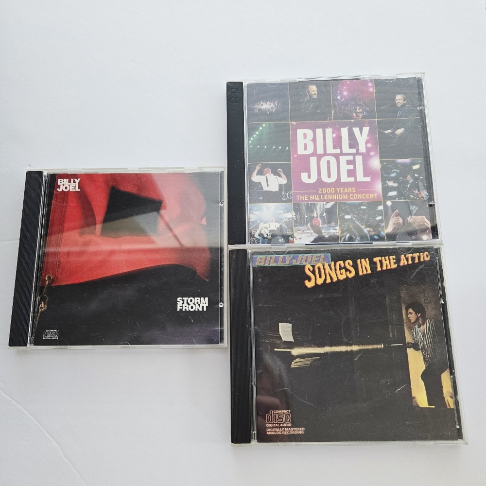 Billy Joel Storm Front/Songs in the Attic/Millennium Concert CD Lot of 3 VG Used